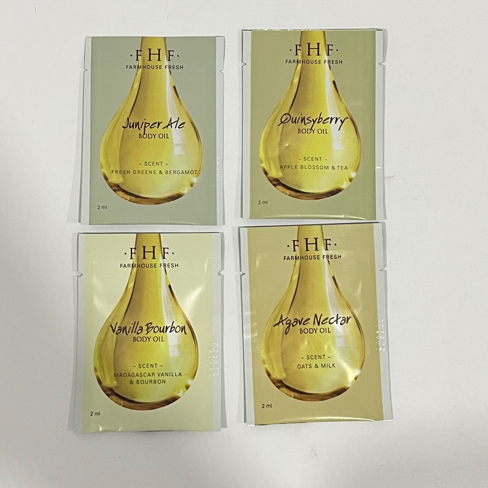 Farmhouse Fresh FHF Body Oil 2ml Samples 4 Pack